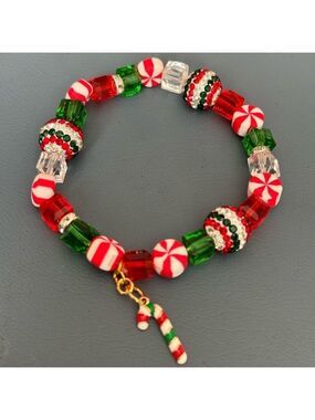 Handmade Christmas Beaded Bracelet